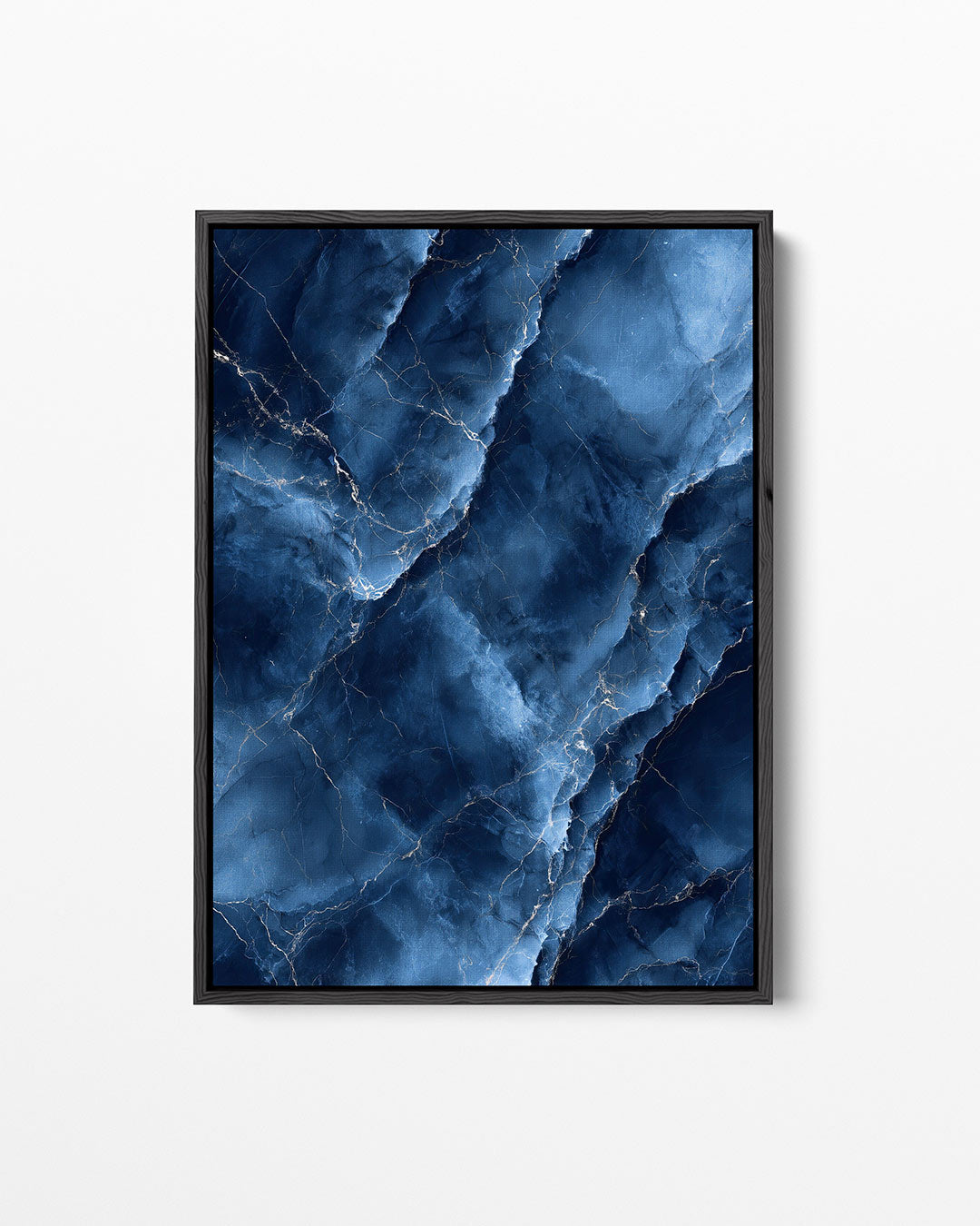 Blauwe marmerstructuur Kunstwerk