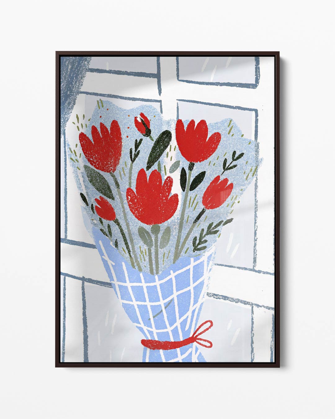 Bloeiend Raamzicht Kunstwerk-canvas-dibond-plexiglas-wanddecoratie-WallArtistic
