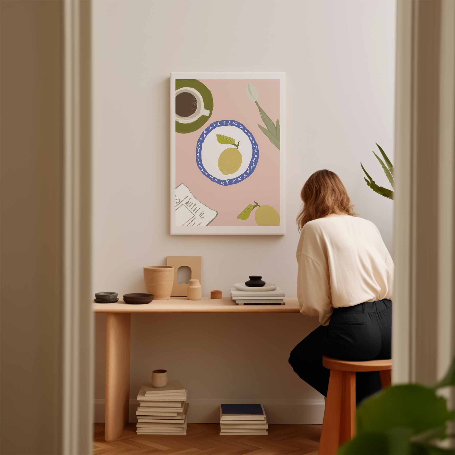 Vrolijk Ontbijt Kunstwerk-canvas-dibond-plexiglas-wanddecoratie-WallArtistic