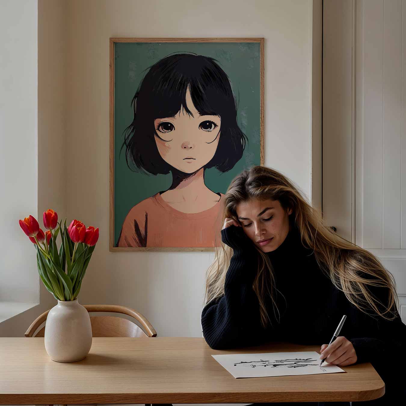 Dromerige Anime Portretposter