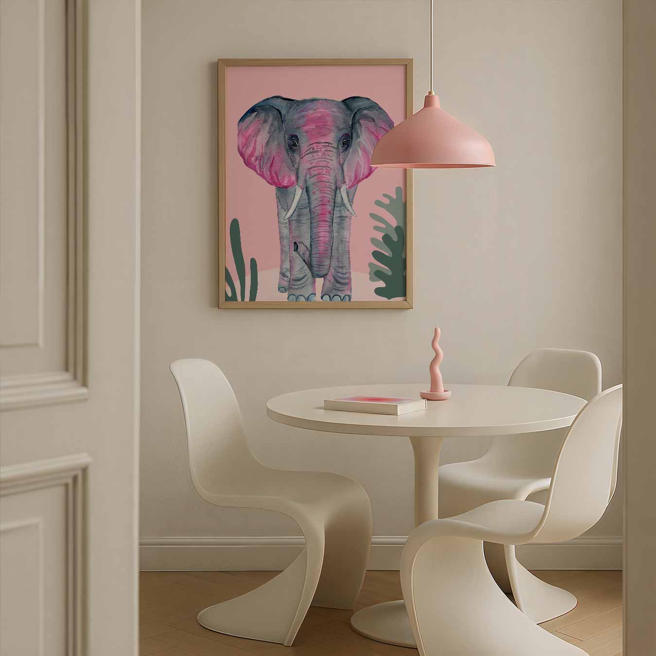 Olifant in Pastel Poster-WallArtistic
