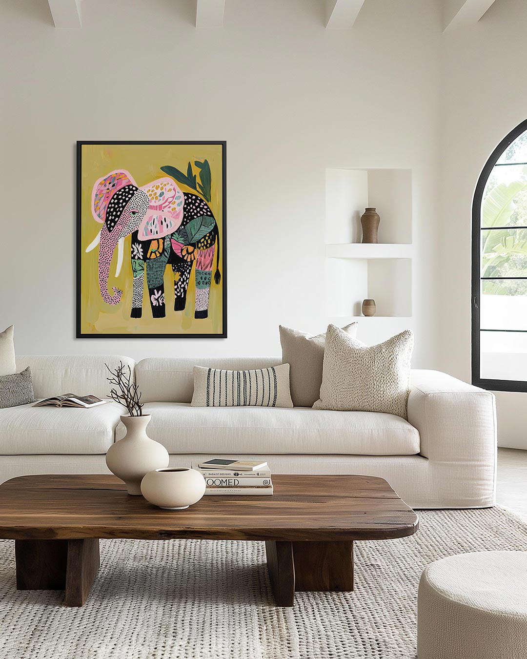 Kleurrijke olifant Kunstwerk
