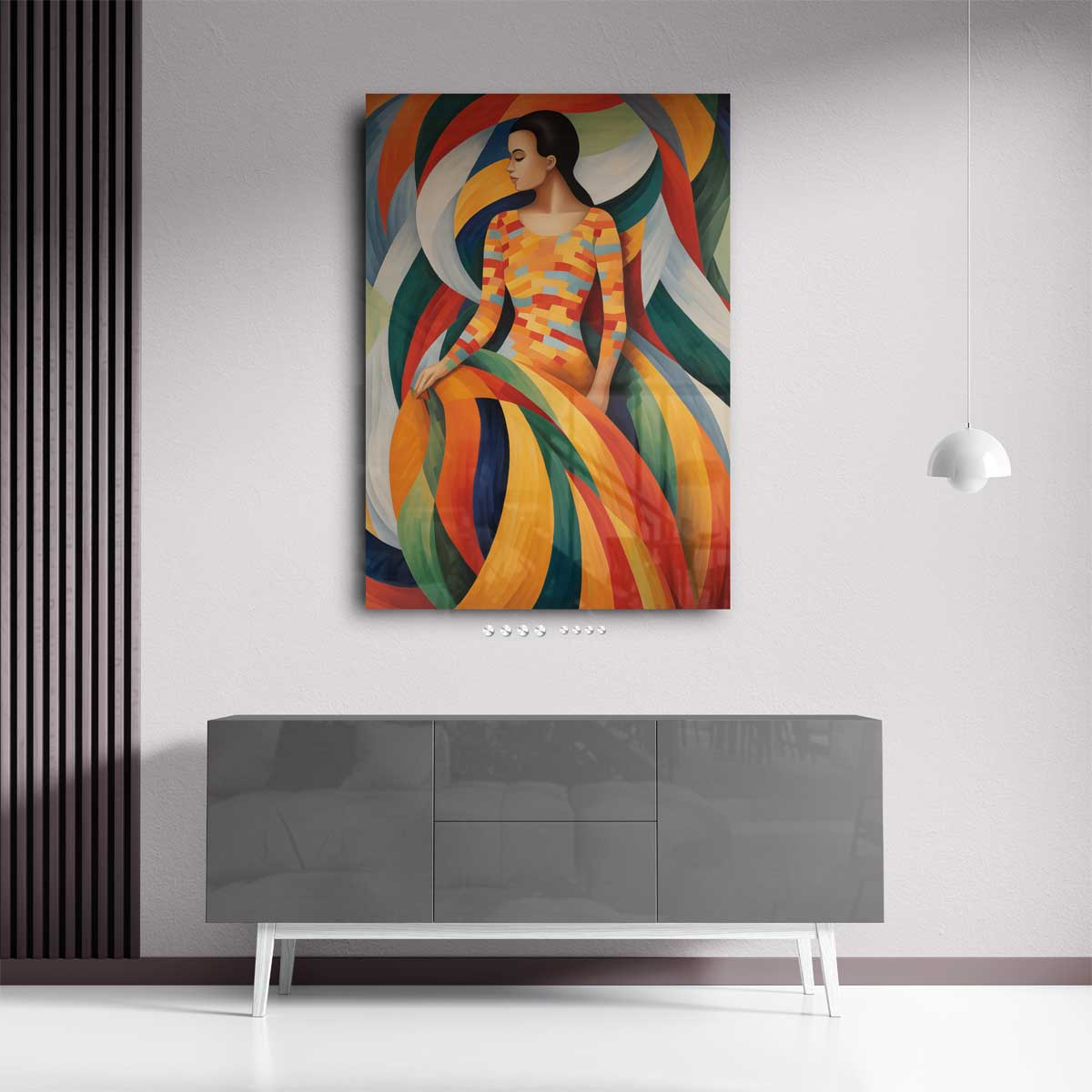 Kleurrijke Harmonie Kunstwerk-canvas-dibond-plexiglas-wanddecoratie-WallArtistic