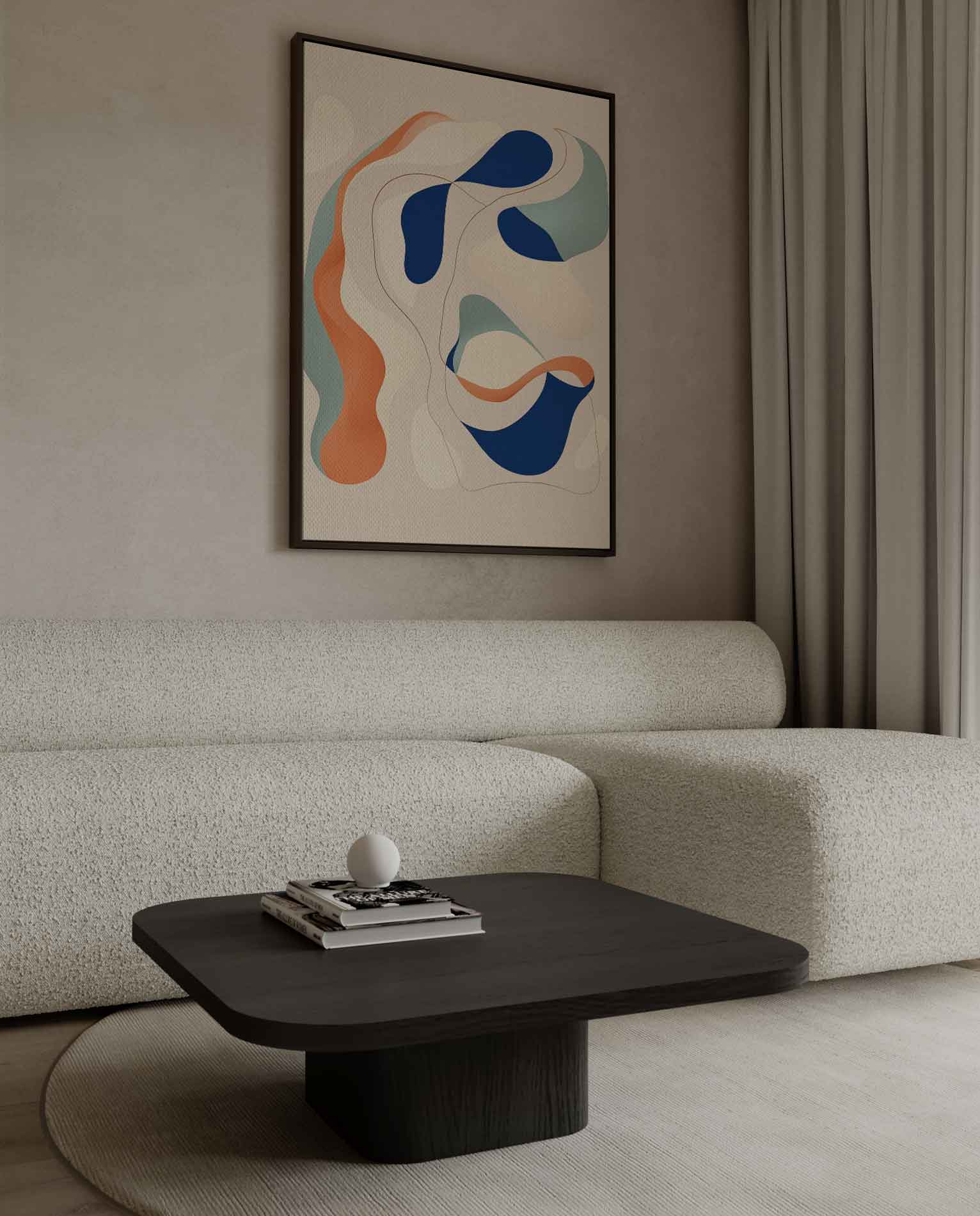 Kleurrijke Golven van Abstractie Kunstwerk-canvas-dibond-plexiglas-wanddecoratie-WallArtistic