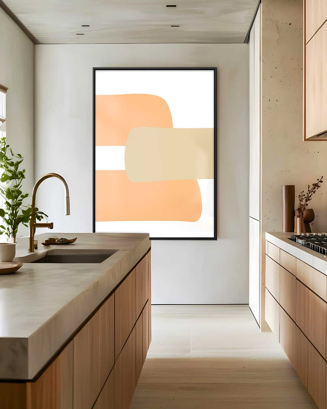 Zonnige Abstractie Kunstwerk-canvas-dibond-plexiglas-wanddecoratie-WallArtistic