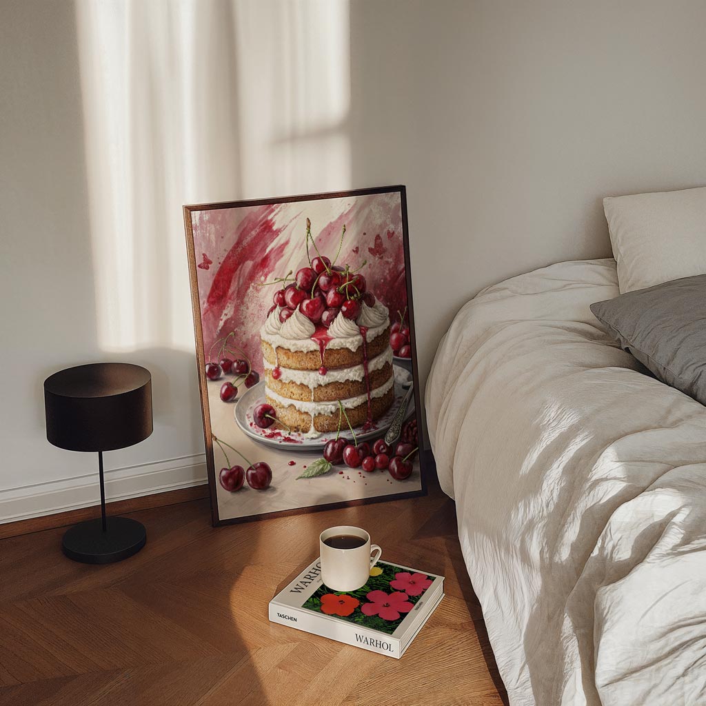 Verrukkelijke Kersen Taart Poster-WallArtistic