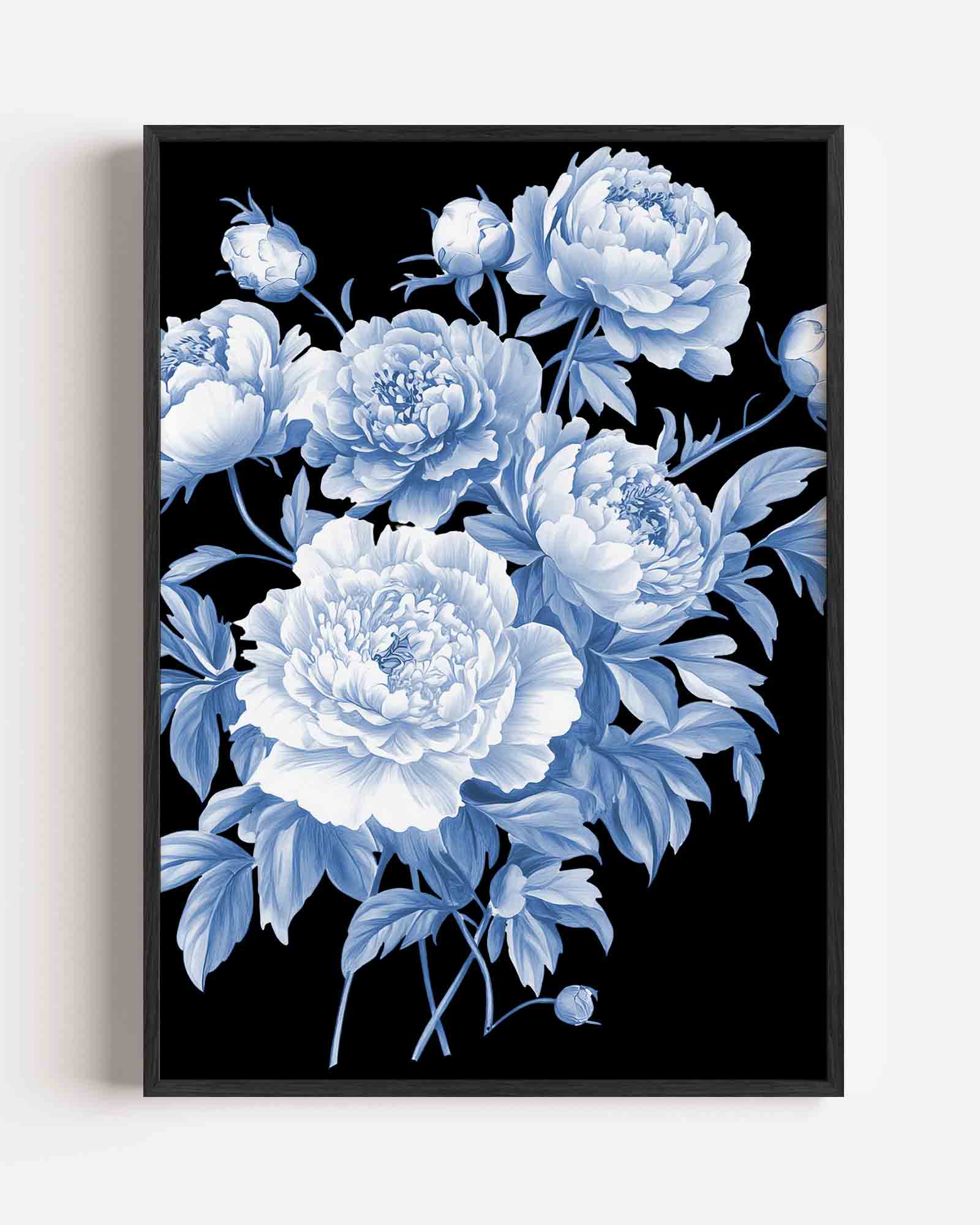 Blauwe bloemen Poster