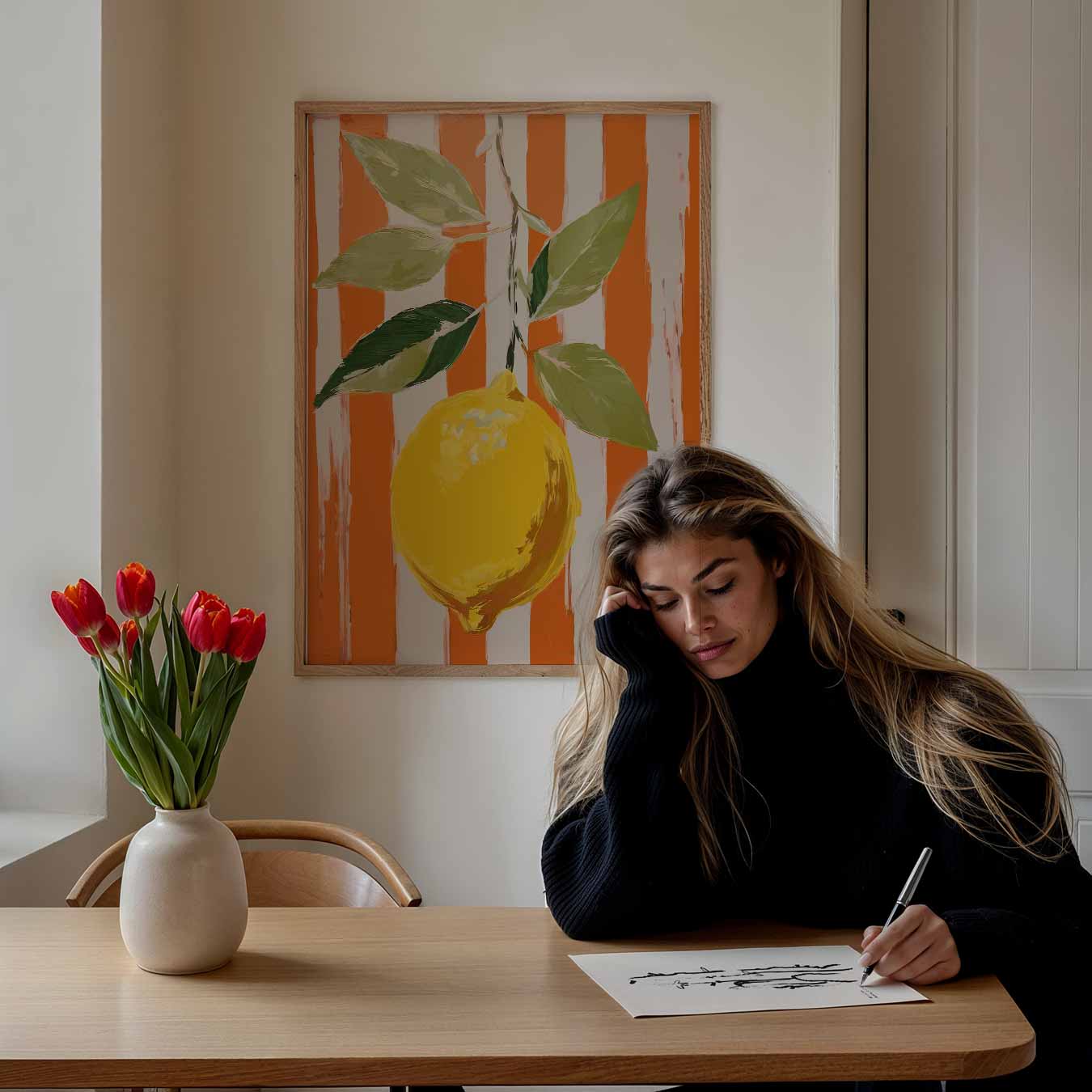 Sunny Lemon Art Poster-WallArtistic