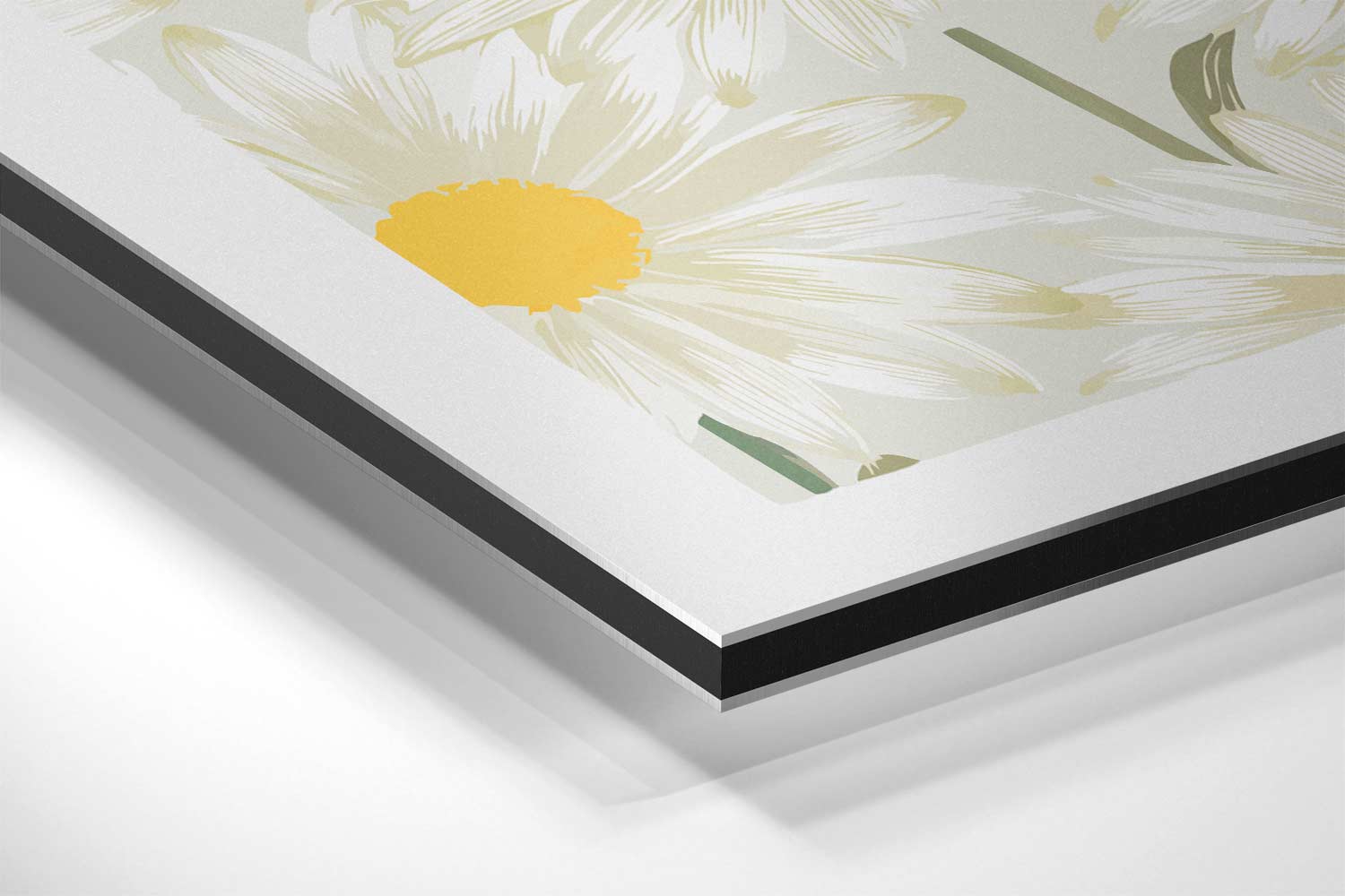 Frisse Madeliefjes Print Kunstwerk-canvas-dibond-plexiglas-wanddecoratie-WallArtistic