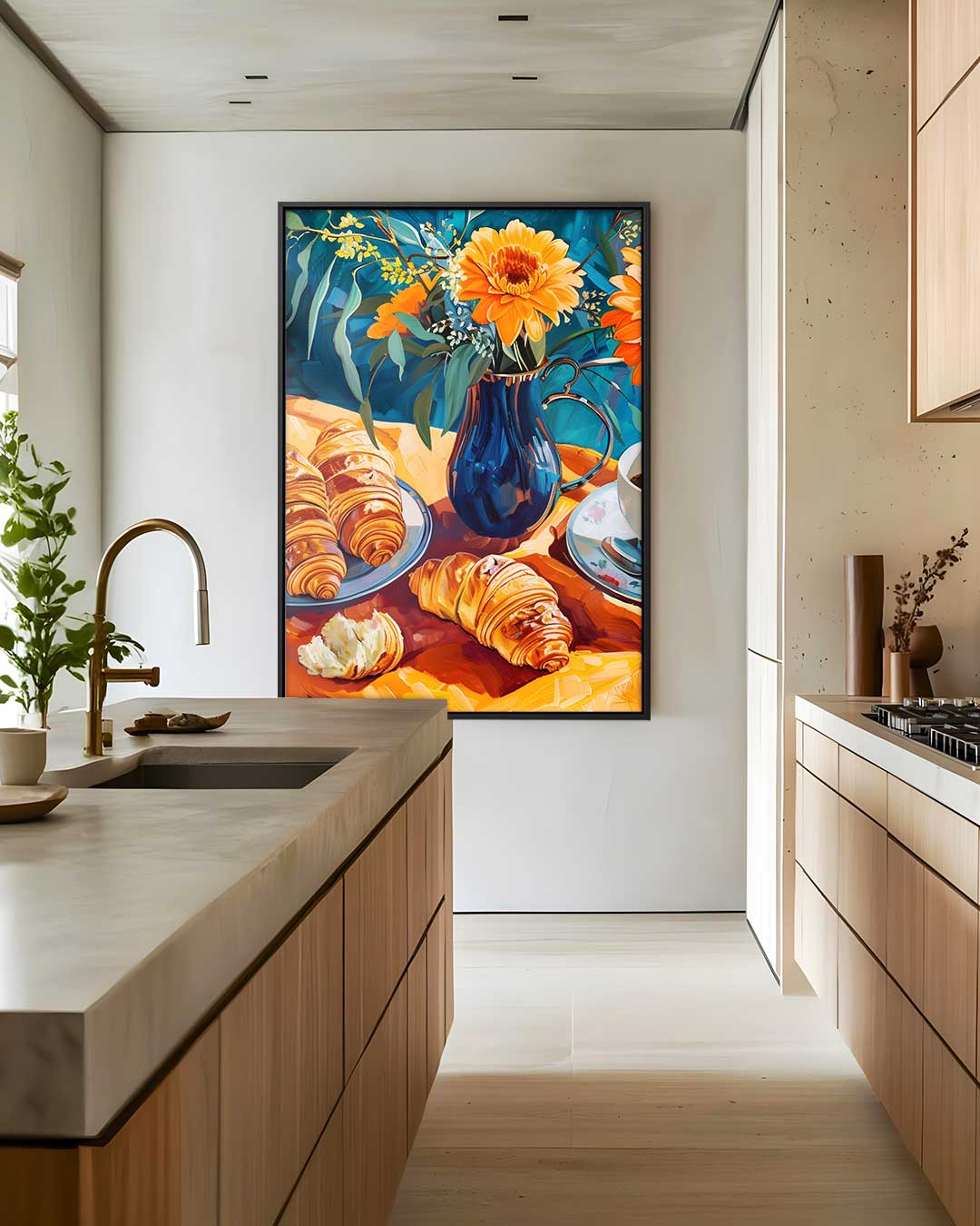 Zonovergoten Ontbijt Kunstwerk-canvas-dibond-plexiglas-wanddecoratie-WallArtistic