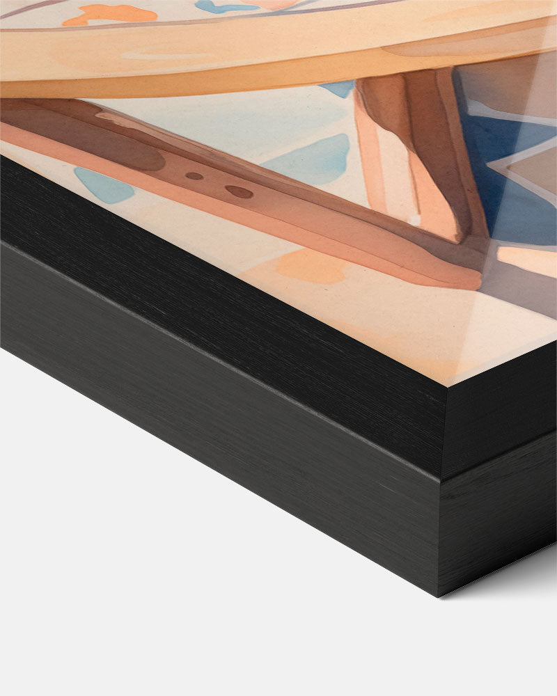 Zonnige Terras Tafereel Poster-WallArtistic