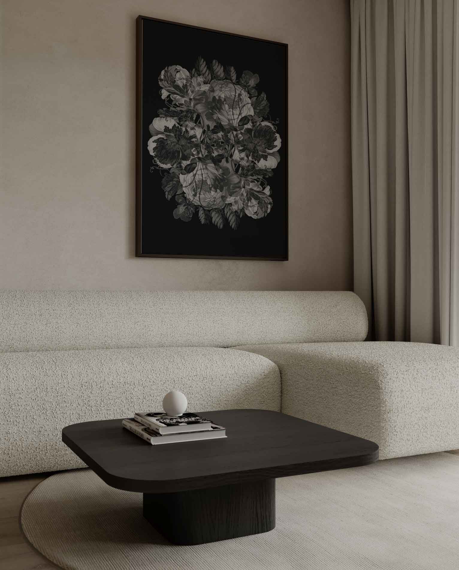 Mystieke Bloemenweelde Kunstwerk-canvas-dibond-plexiglas-wanddecoratie-WallArtistic