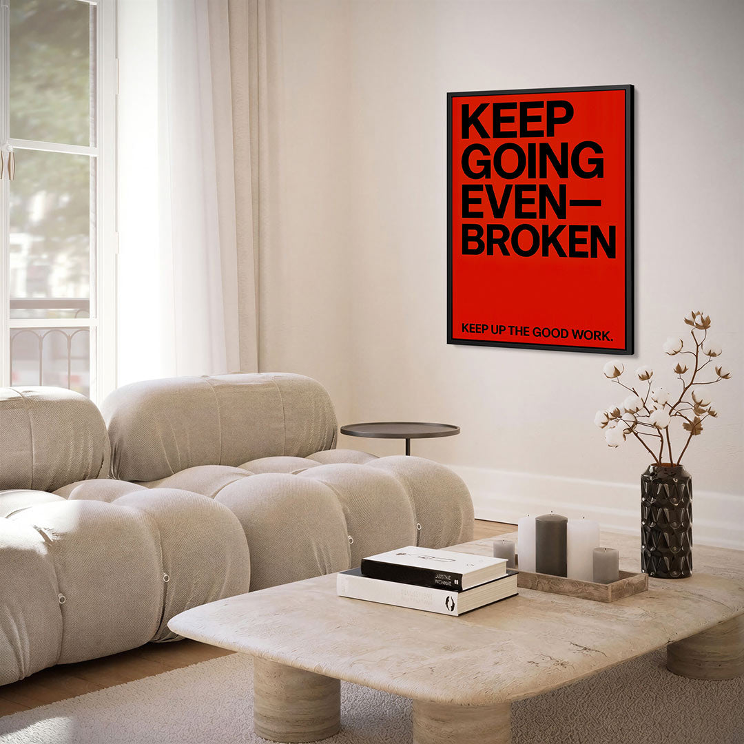 Motiverende typografie Kunstwerk