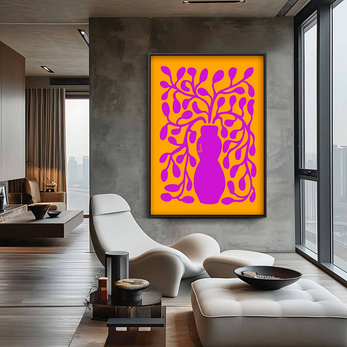 Vrolijk Botanisch Schouwspel Kunstwerk-canvas-dibond-plexiglas-wanddecoratie-WallArtistic