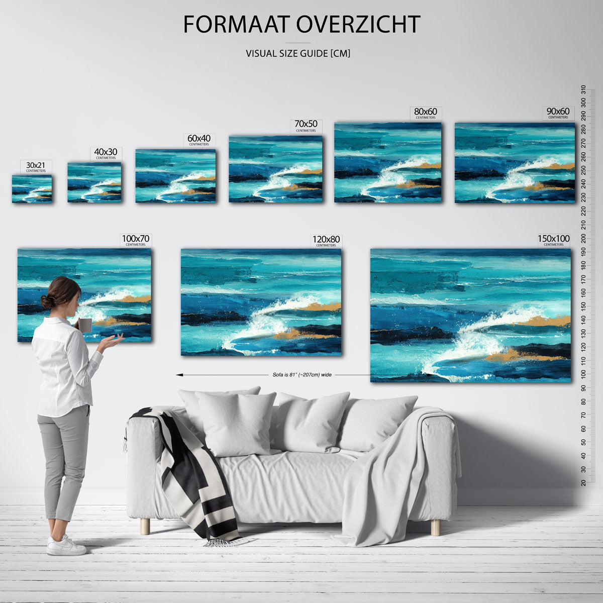 Golven en schuim Poster