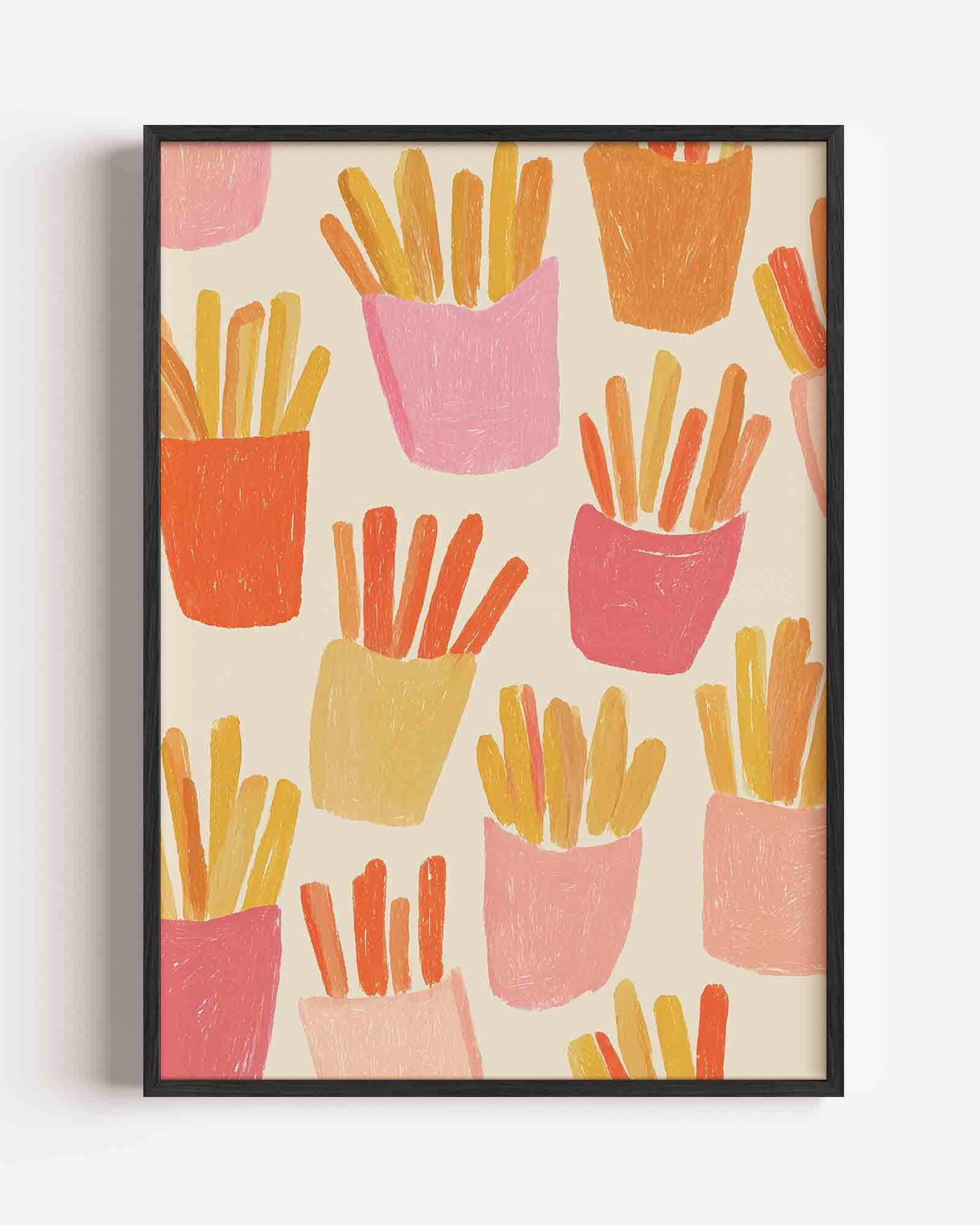 Frietjes patroon Poster