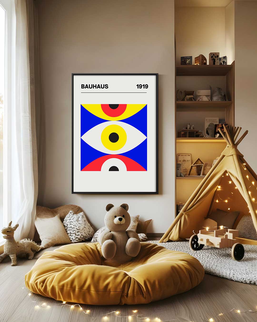 Bauhaus Geometrische Stijl Poster Kunstwerk-canvas-dibond-plexiglas-wanddecoratie-WallArtistic