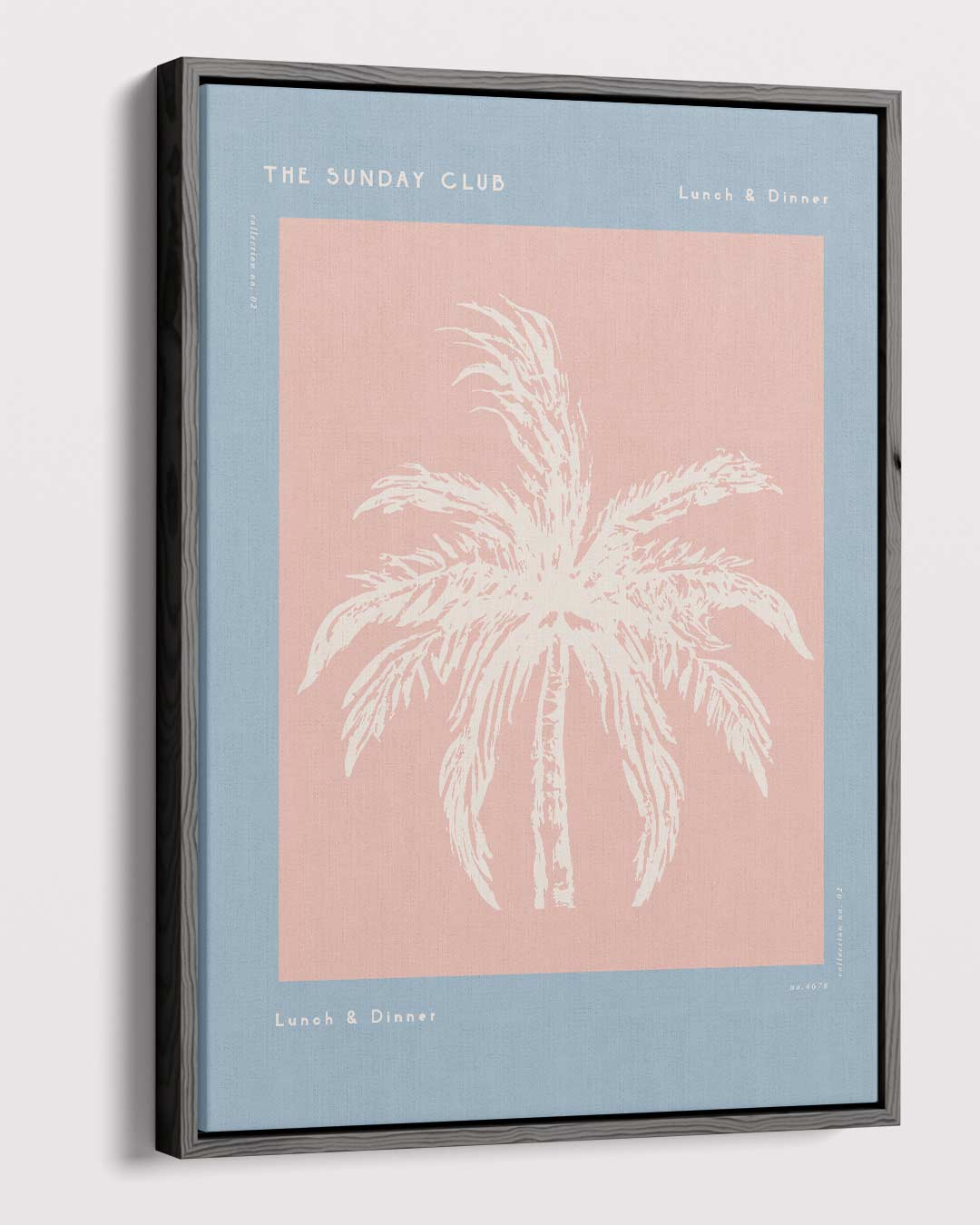 Pastel Palm Strandafdruk Kunstwerk-canvas-dibond-plexiglas-wanddecoratie-WallArtistic