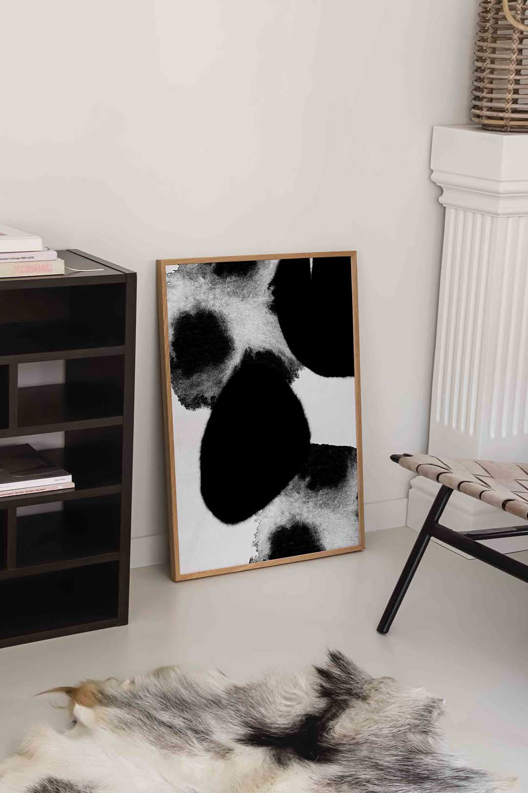 Abstracte zwarte vlekken Poster