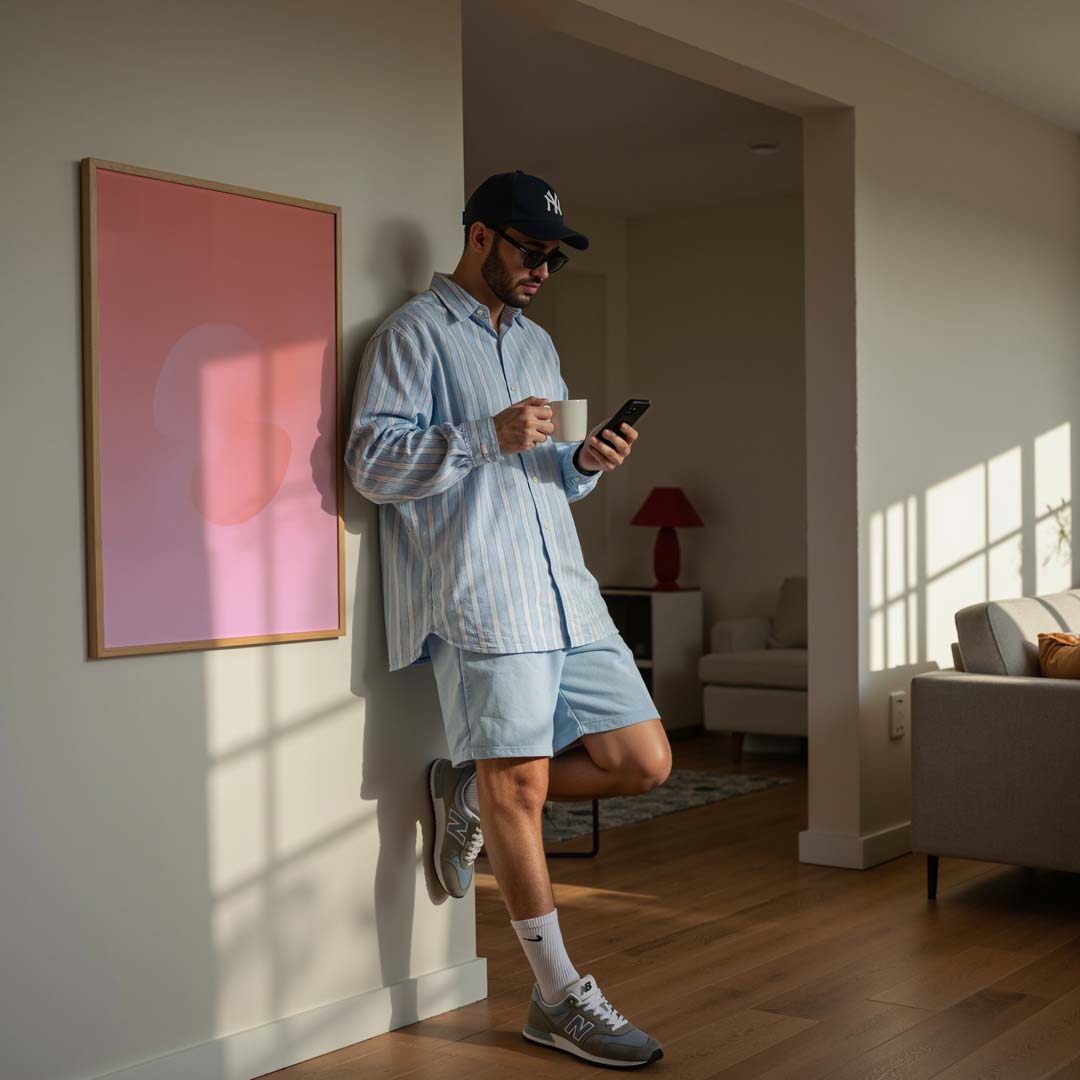 Dromerige Coral Abstracte Poster-WallArtistic