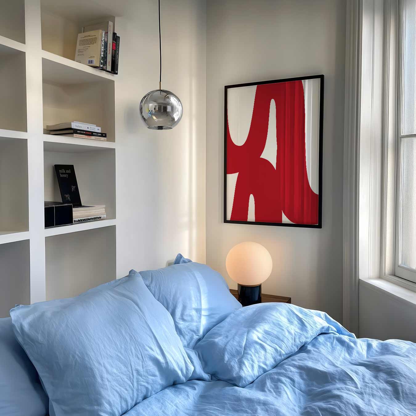 Stijlvolle Rode Abstracte Poster