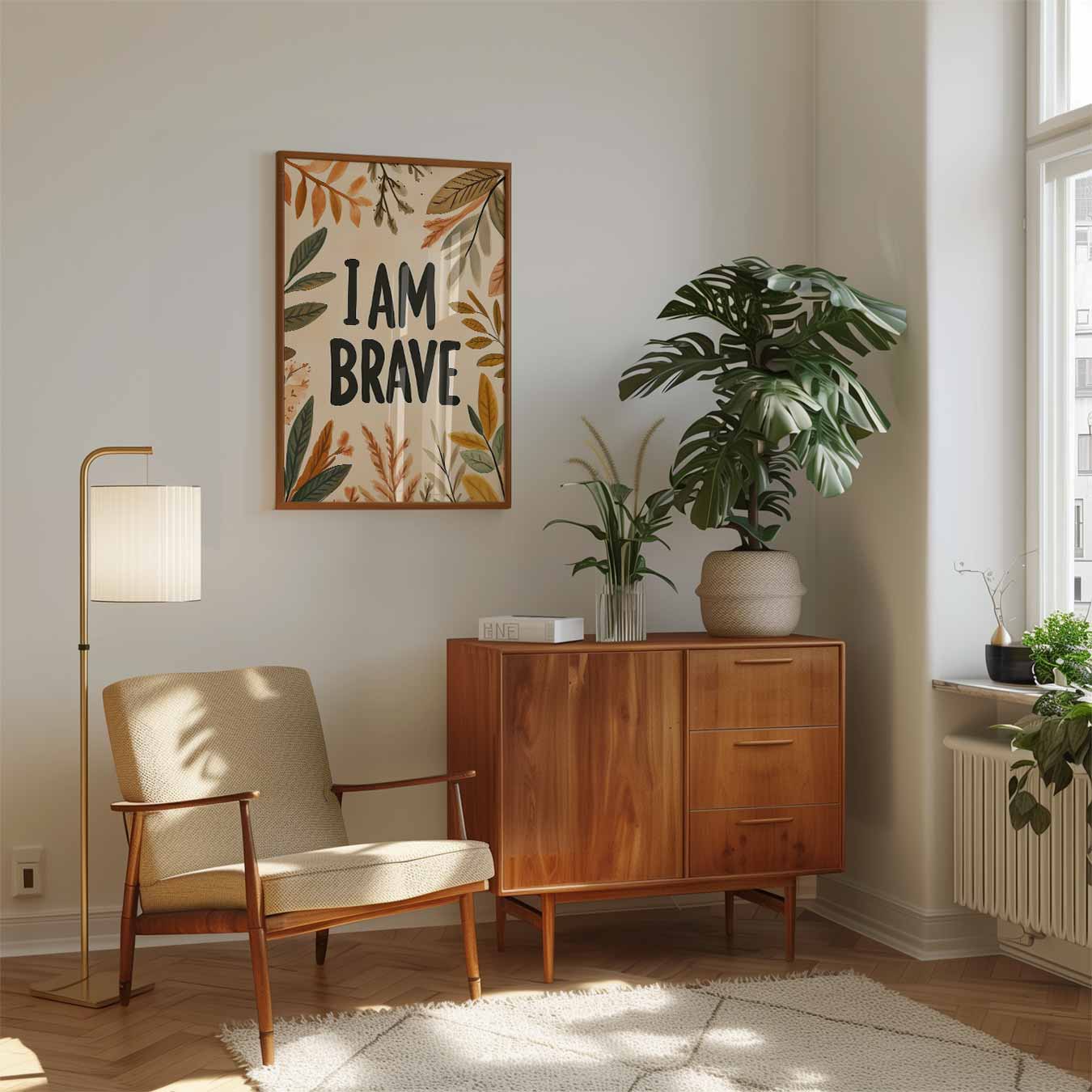 Dappere Quote Botanische Poster