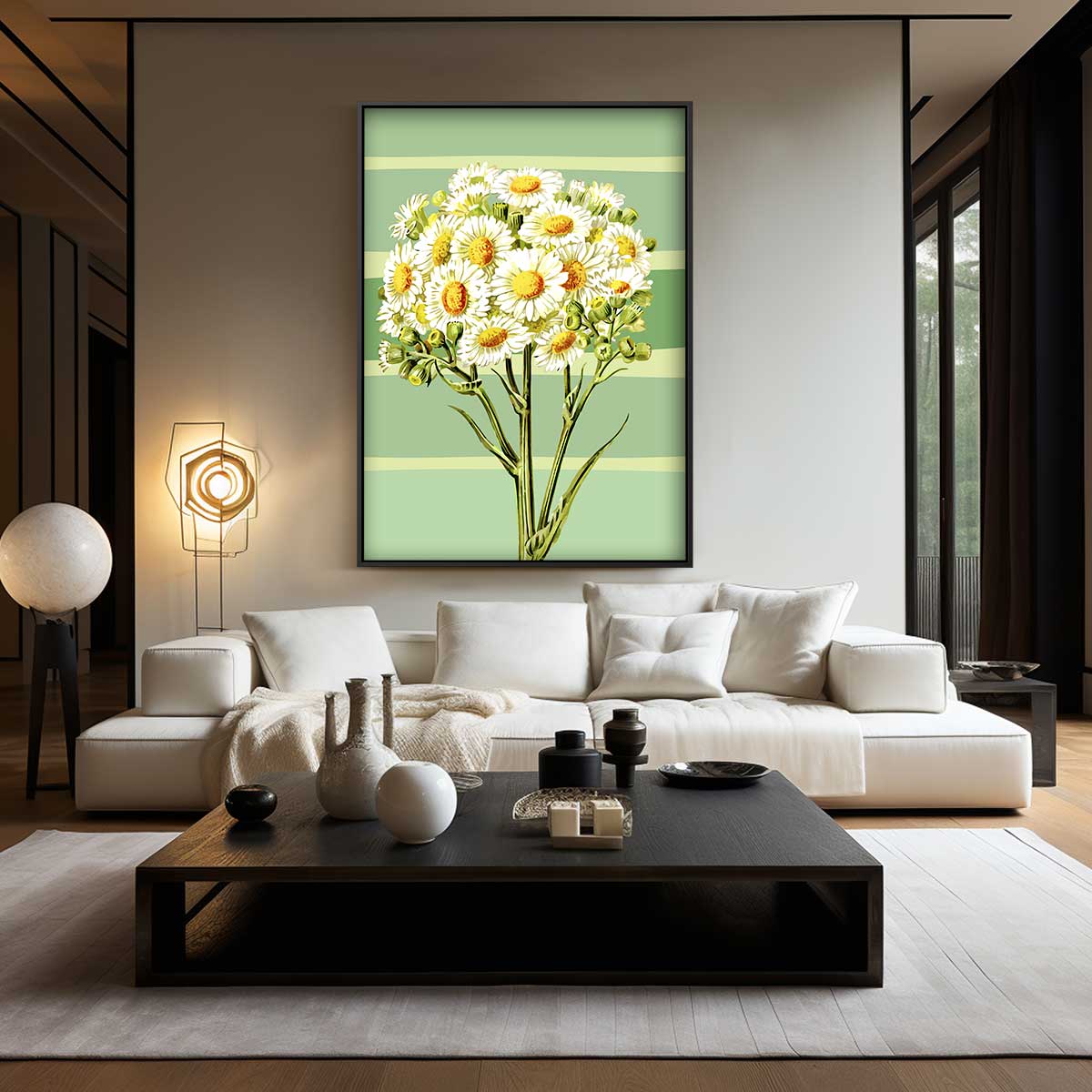 Frisse Margrietjes in de Herfst Kunstwerk-canvas-dibond-plexiglas-wanddecoratie-WallArtistic