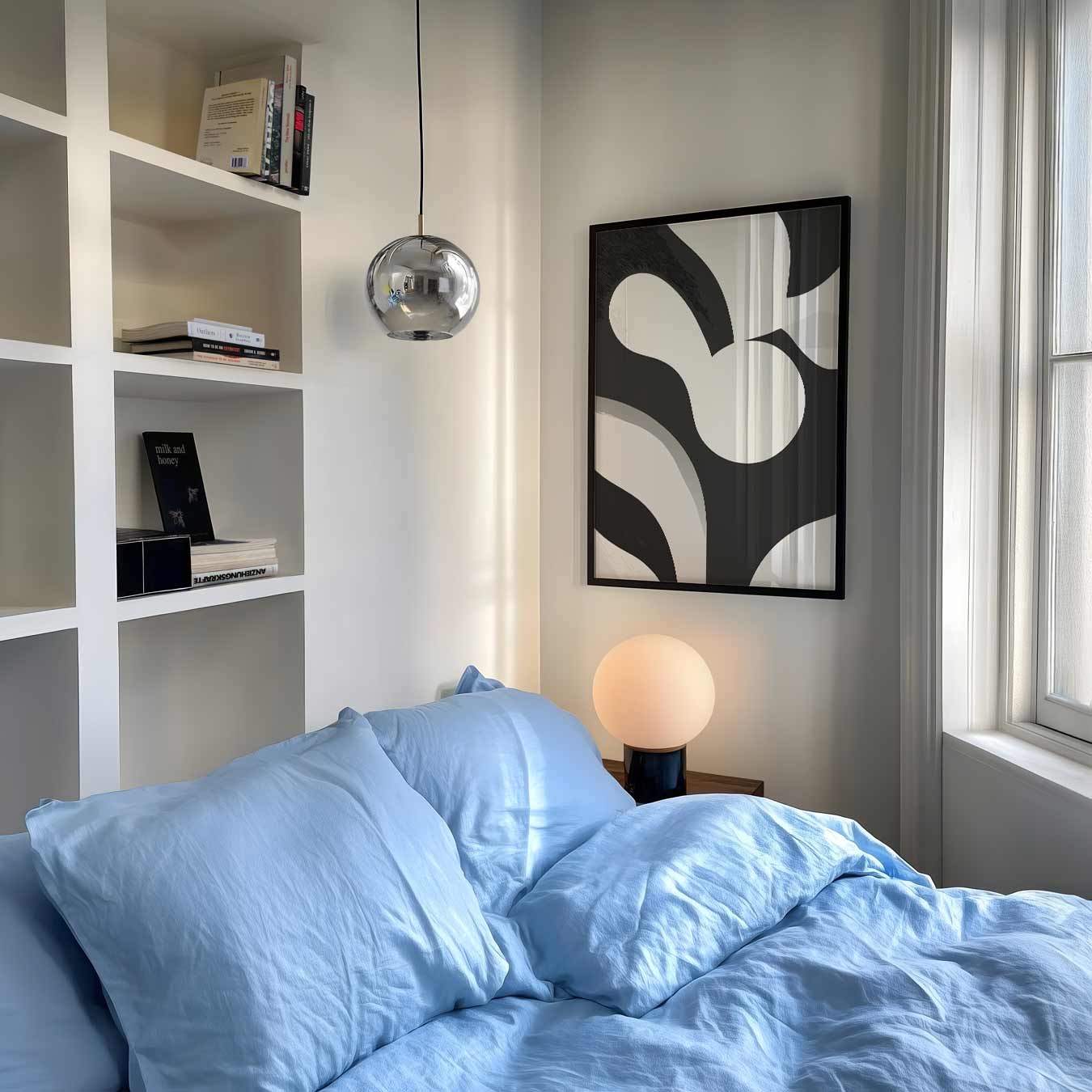 Moderne Zwart-Wit Abstracte Poster