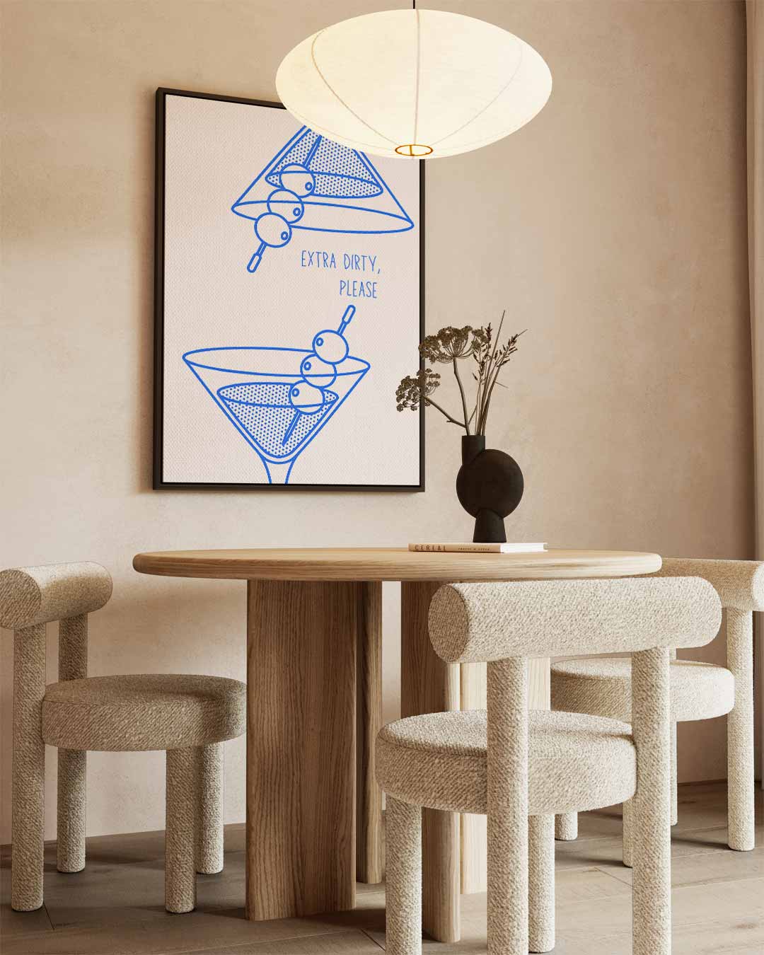 Martini Illustratie Extra Dirty Kunstwerk-canvas-dibond-plexiglas-wanddecoratie-WallArtistic