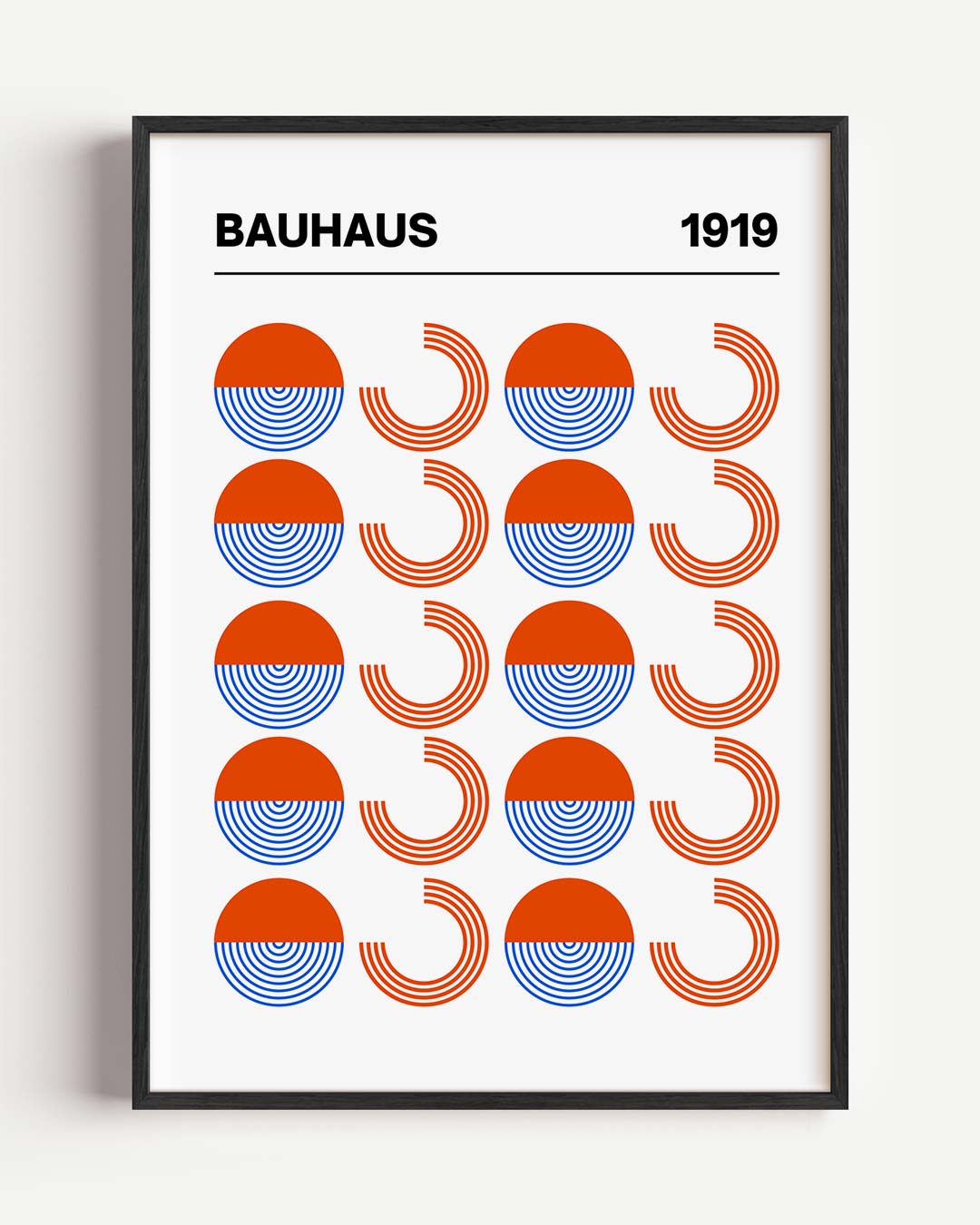 Bauhaus Stijl Vol Cirkel en Halve Cirkel Poster-WallArtistic