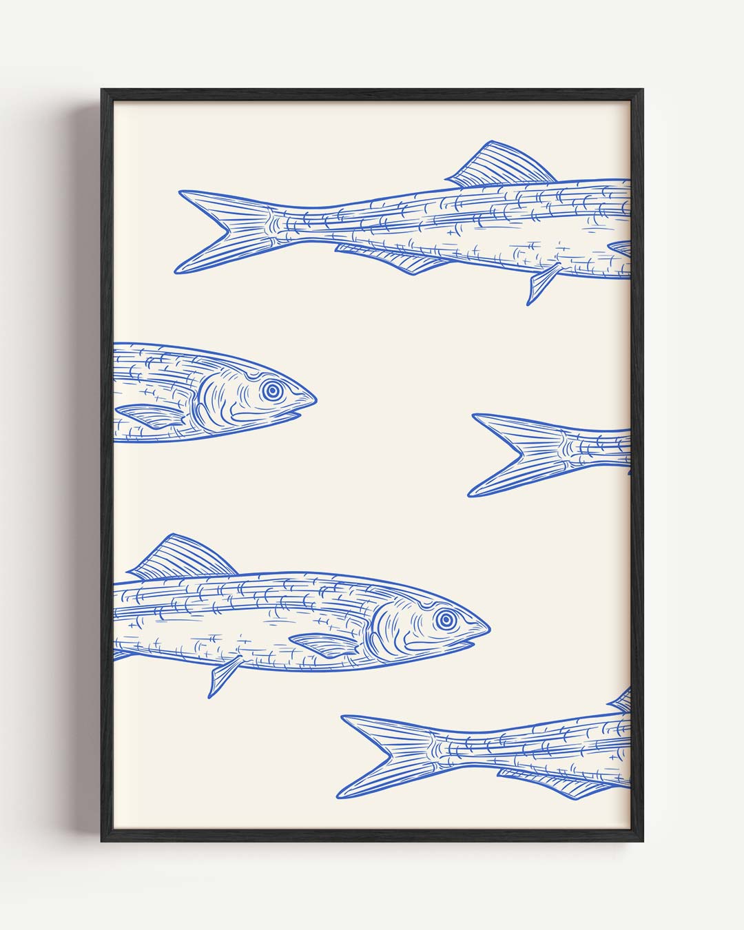 Stijlvolle Vissen Illustratie Poster-WallArtistic