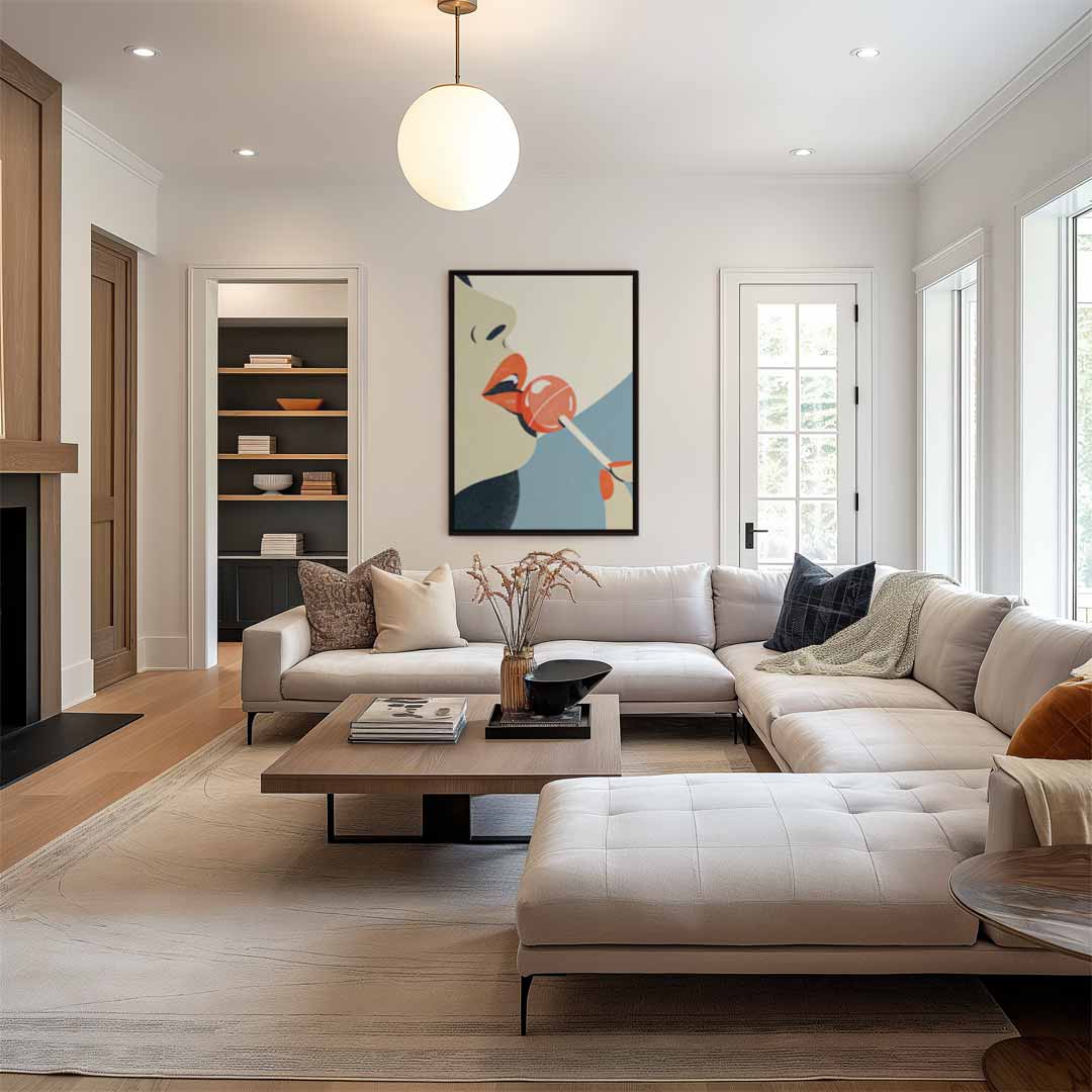 Verleidelijke Kunst met Lolly Kunstwerk-canvas-dibond-plexiglas-wanddecoratie-WallArtistic