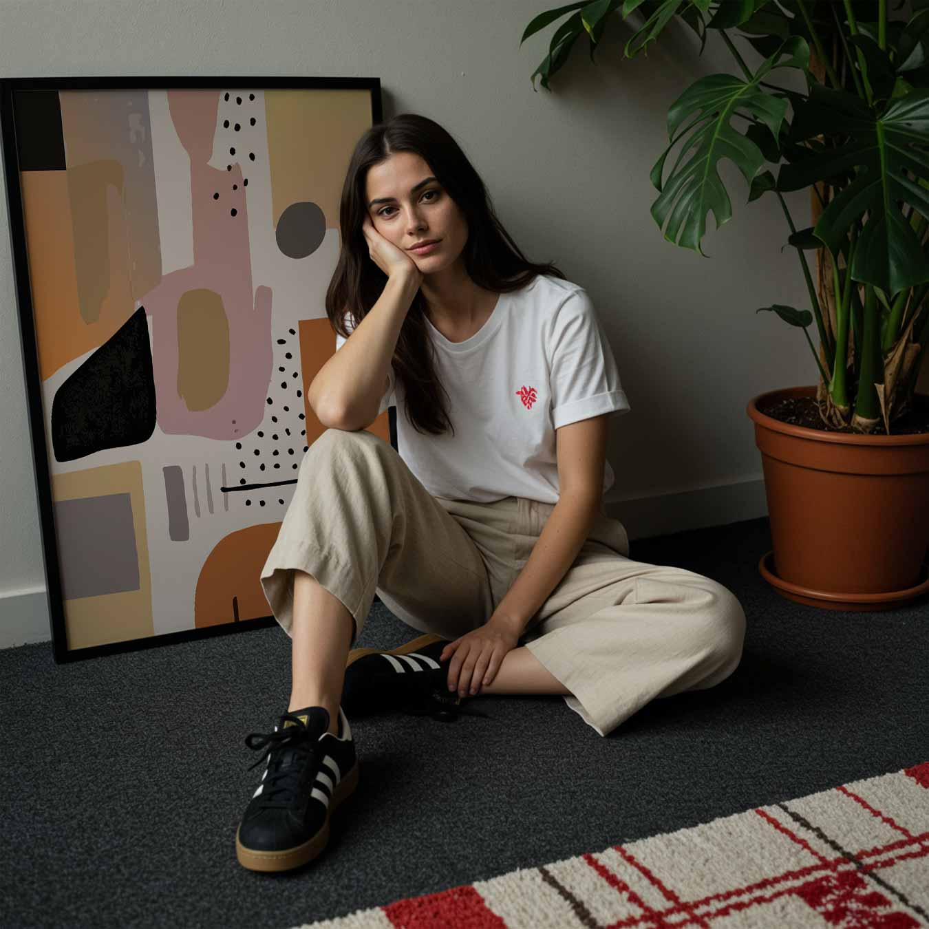 Abstracte Aardetinten Kunst Poster-WallArtistic