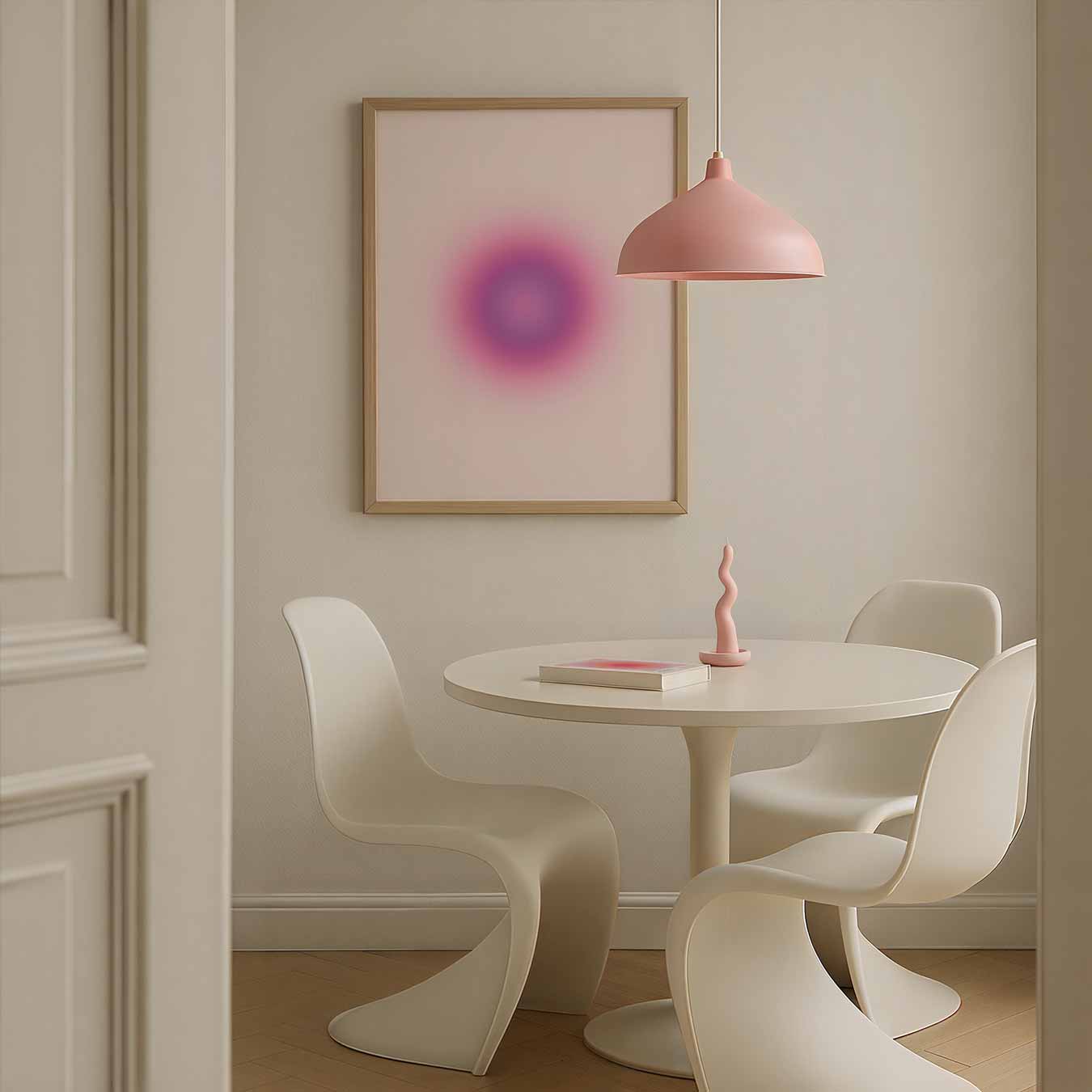Roze Aquarel Cirkel Poster