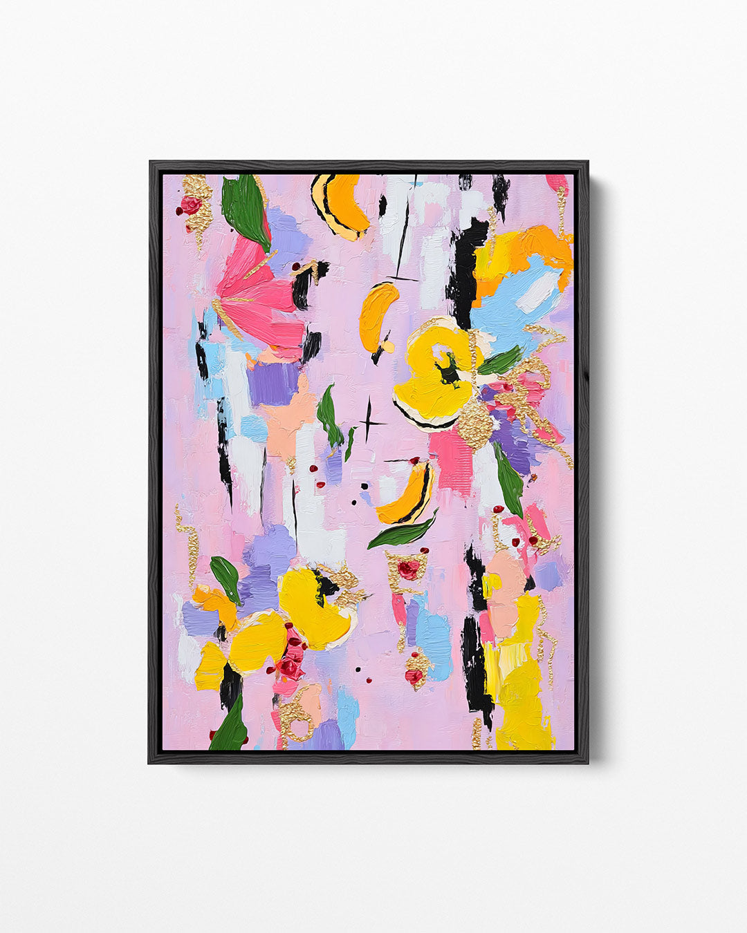 Kleurrijke bloemenvormen Kunstwerk