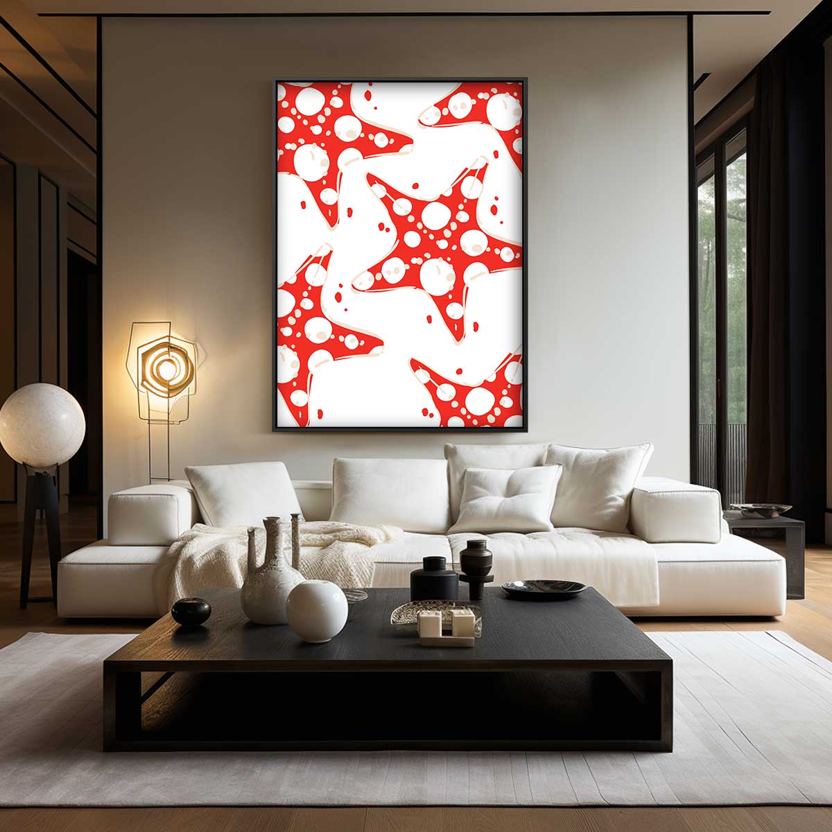 Vrolijke Zeesterren Kunstwerk-canvas-dibond-plexiglas-wanddecoratie-WallArtistic