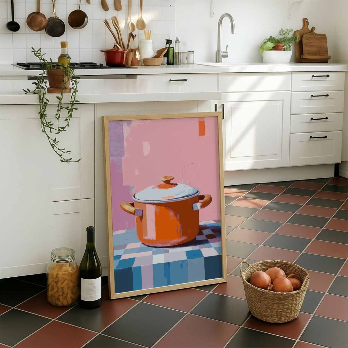 Vrolijke Retro Pan Poster