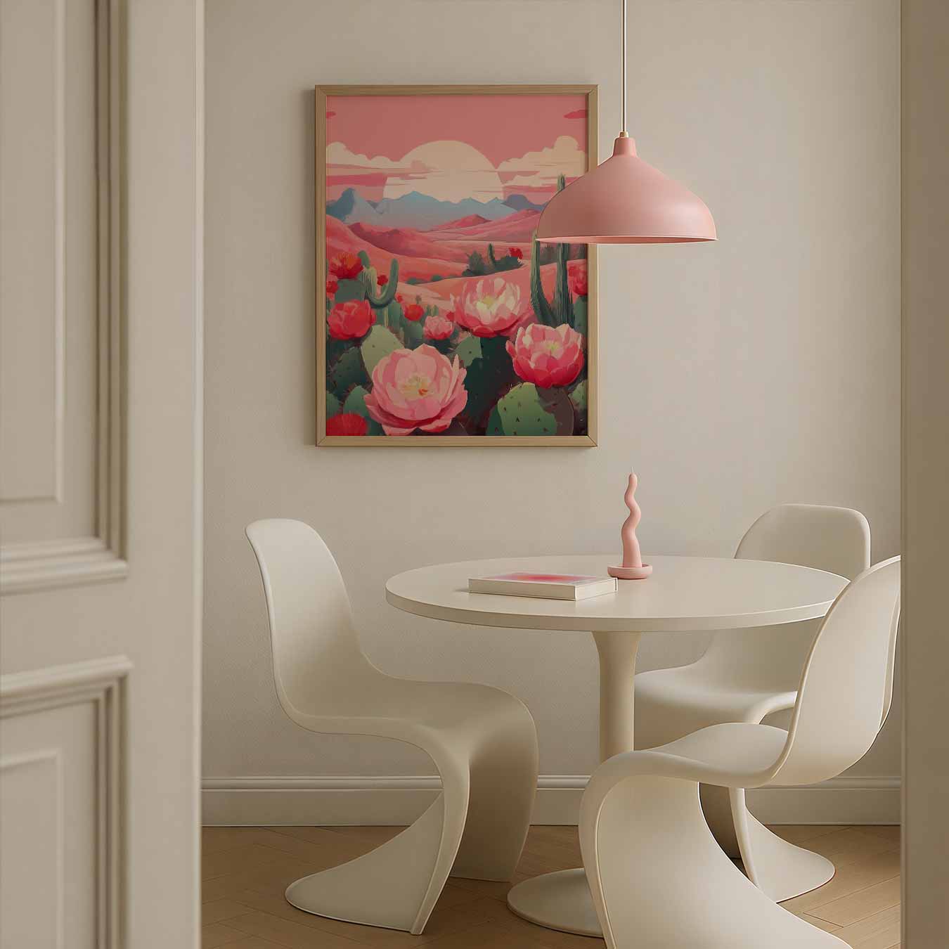 Cactus Bloemenlandschap Poster