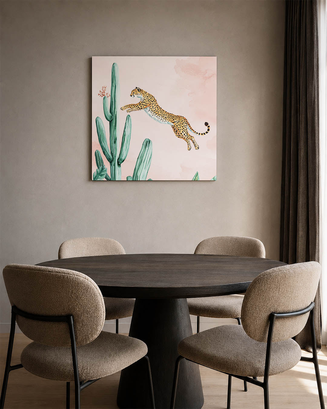 Springende luipaard Kunstwerk