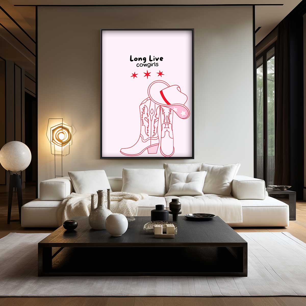 Long Live Cowgirls Poster Kunstwerk-canvas-dibond-plexiglas-wanddecoratie-WallArtistic
