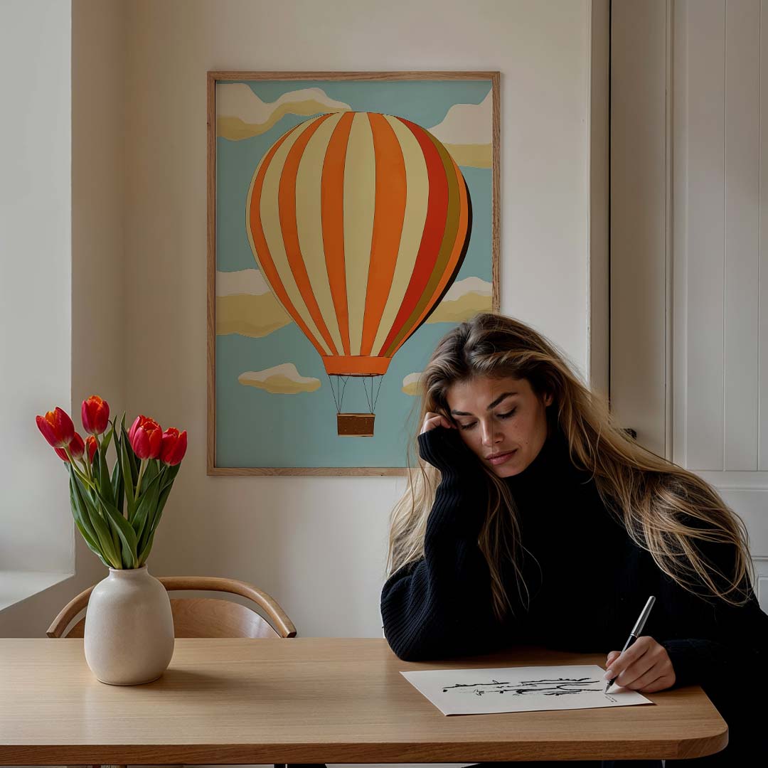 Droomvlucht Luchtballon Poster-WallArtistic