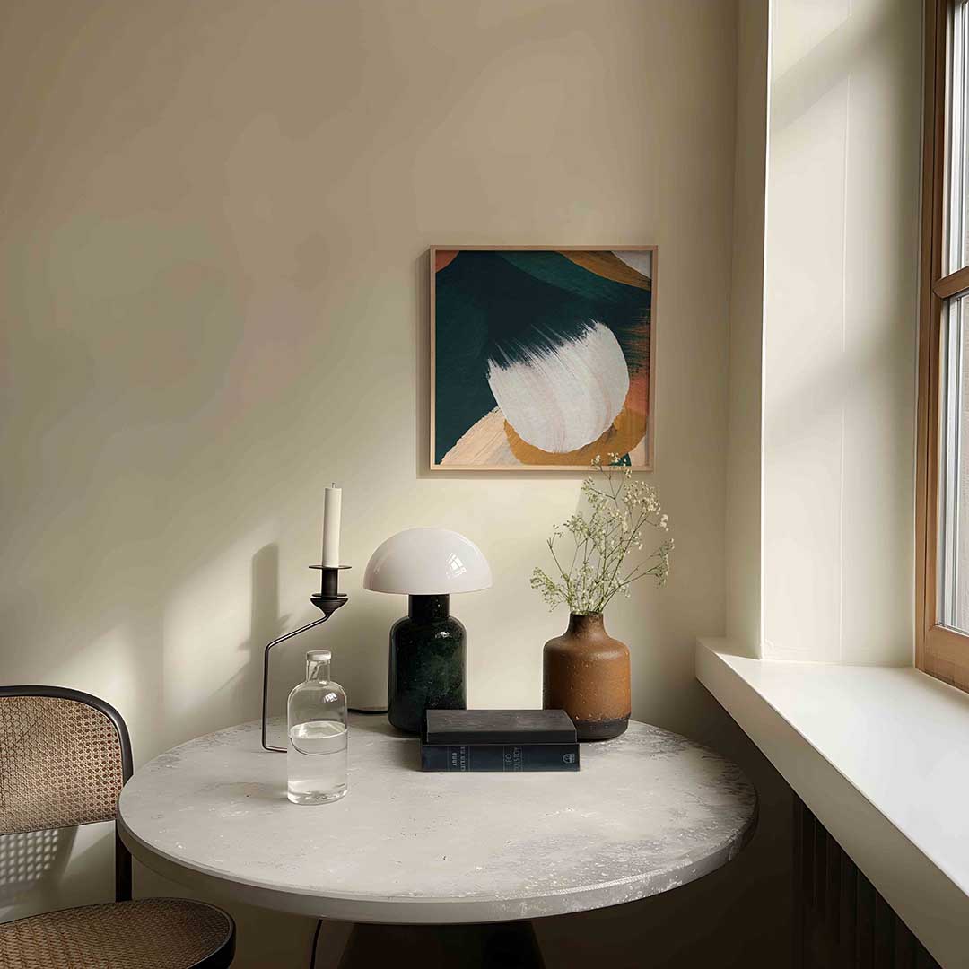 Abstracte penseelstreken Poster
