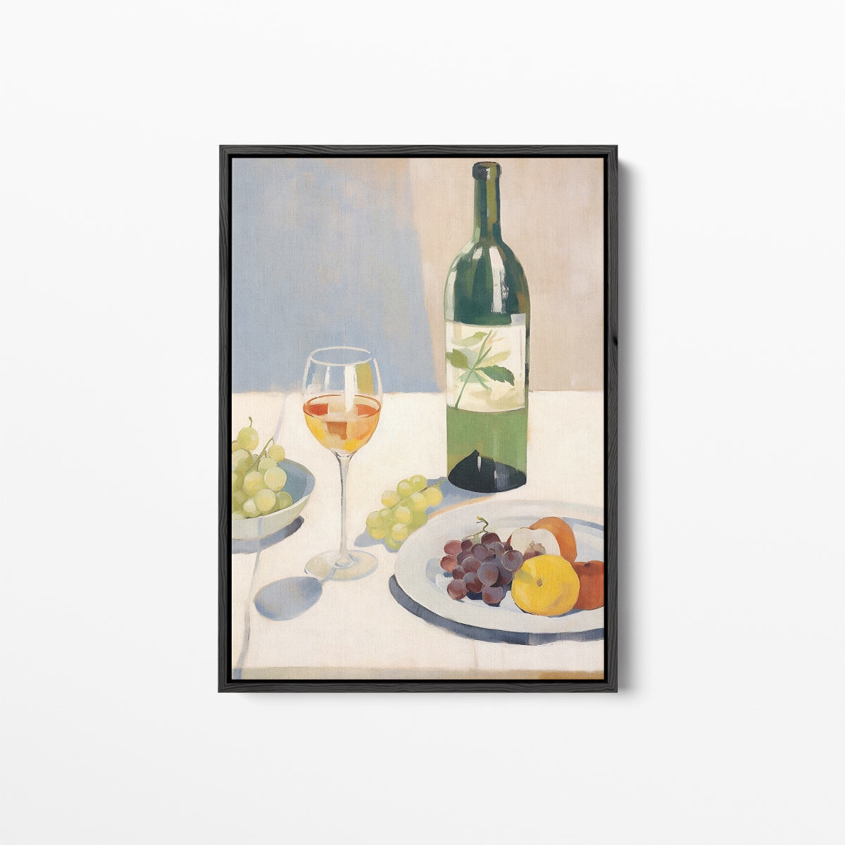Stilleven met Wijn en Vruchten Kunstwerk-canvas-dibond-plexiglas-wanddecoratie-WallArtistic