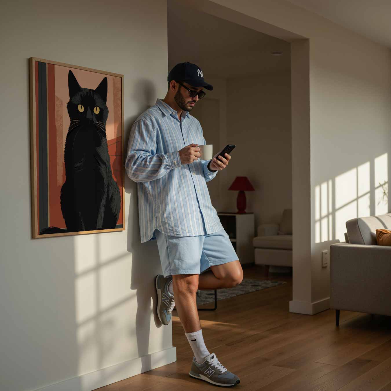 Mystieke Kattenposter-WallArtistic