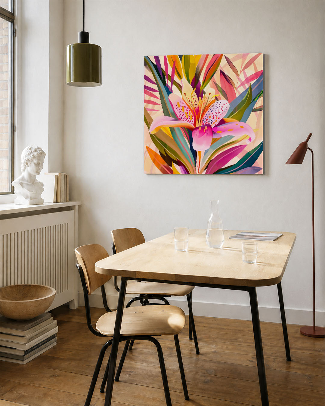 Kleurrijke bloemvormen Kunstwerk