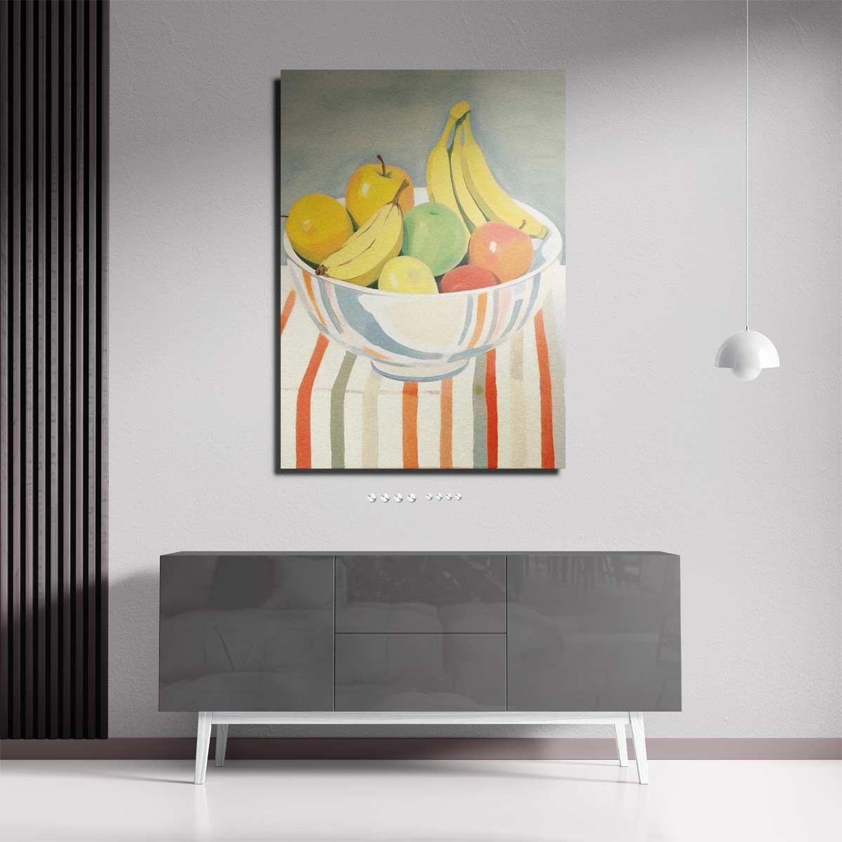 Kleurrijke Fruitmand in Impressionistische Stijl Kunstwerk-canvas-dibond-plexiglas-wanddecoratie-WallArtistic
