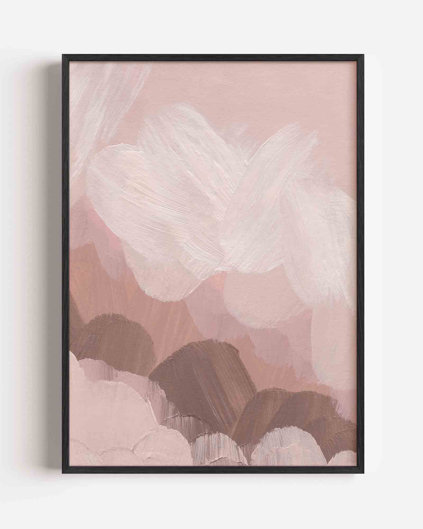 Abstracte penseelstreken Poster