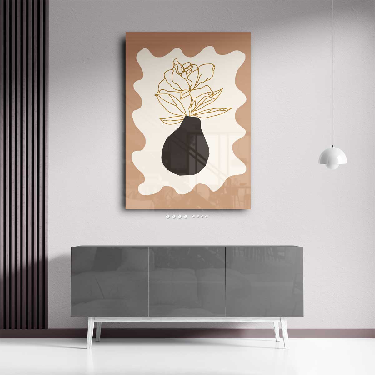 Moderne Bloem Kunstwerk-canvas-dibond-plexiglas-wanddecoratie-WallArtistic