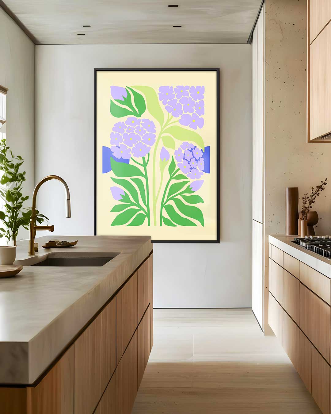 Bloemenpracht in Lila Kunstwerk-canvas-dibond-plexiglas-wanddecoratie-WallArtistic
