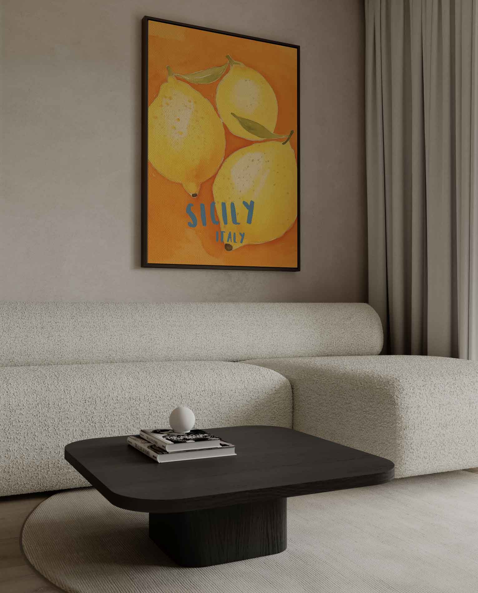 Siciliaanse Citroen Kunstwerk-canvas-dibond-plexiglas-wanddecoratie-WallArtistic